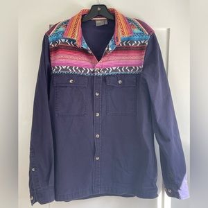 Woven Yoke Button Down